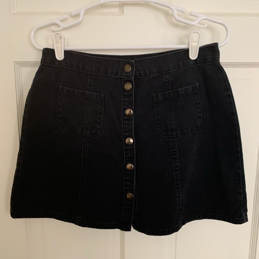 BDG black skater skirt